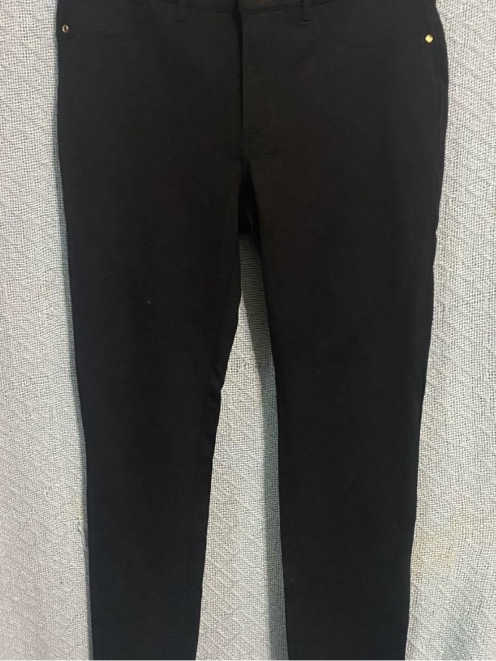 bebe Black Pants with Gold Button Detail